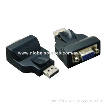 DisplayPort to VGA adapter, DP male to VGA female
